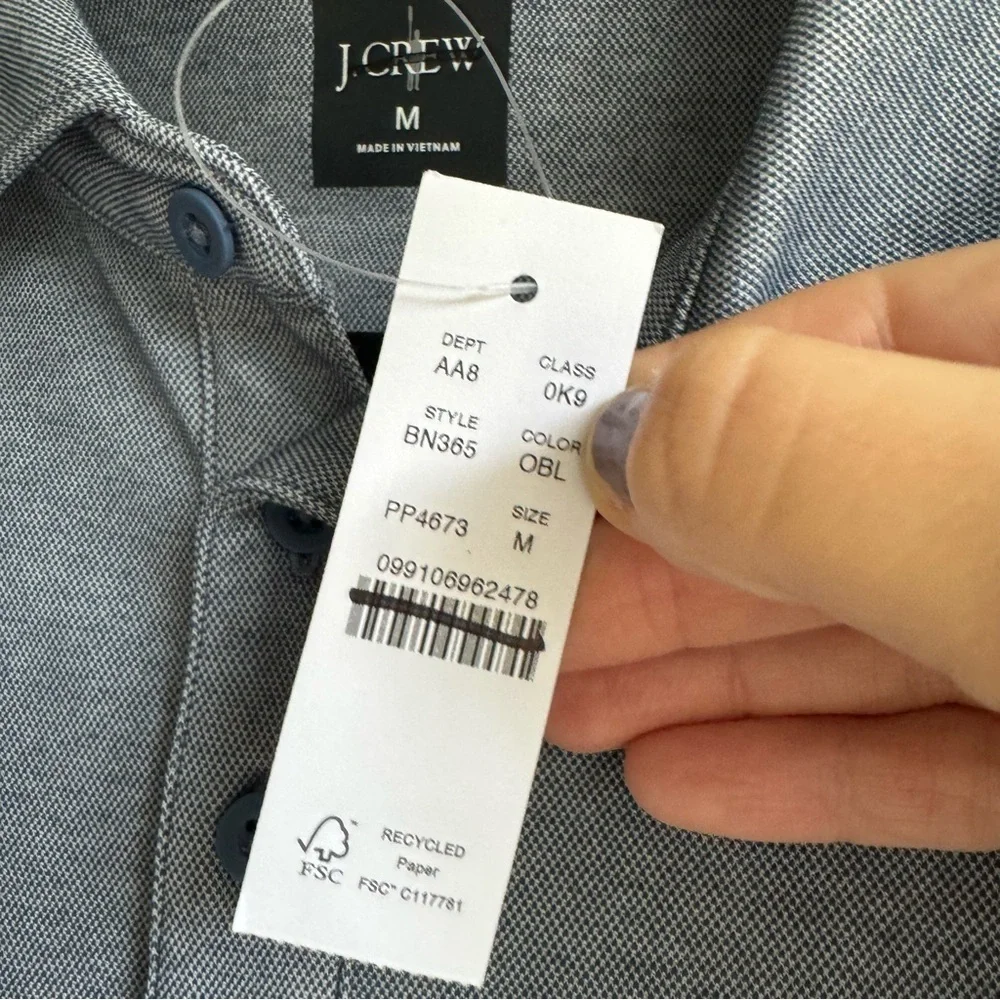 NWT J.Crew Performance polo shirt with COOLMAX® technology